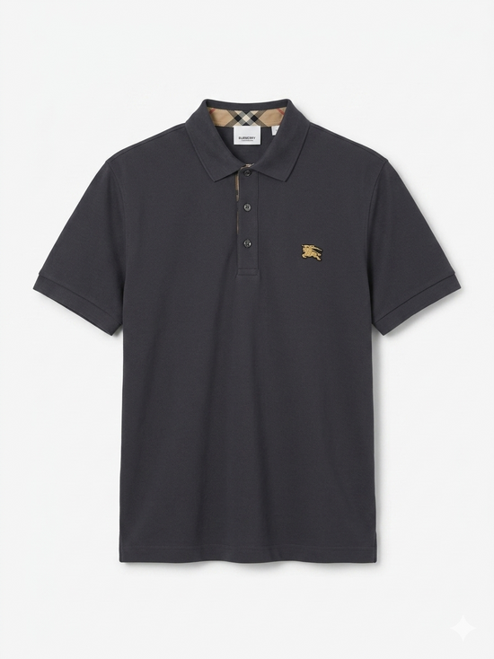 Burberry Polo Style T-Shirt -Black