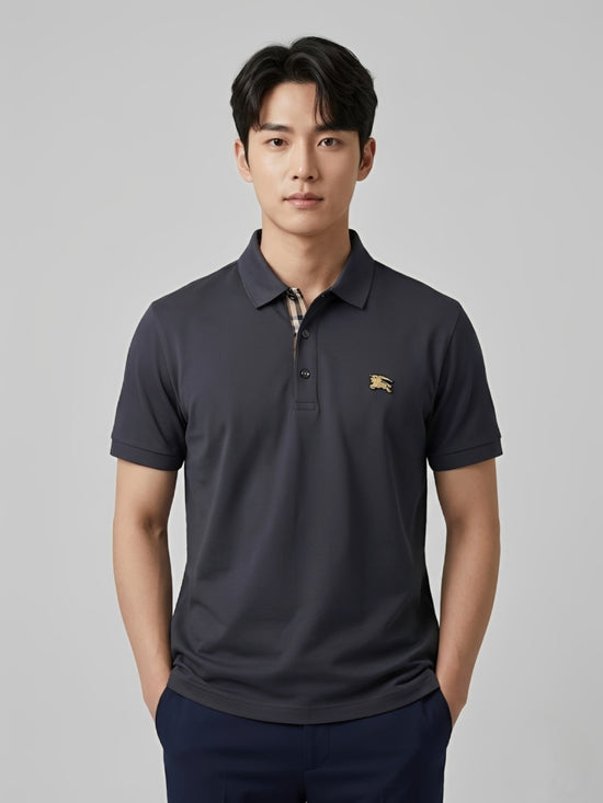 Burberry Polo Style T-Shirt -Black