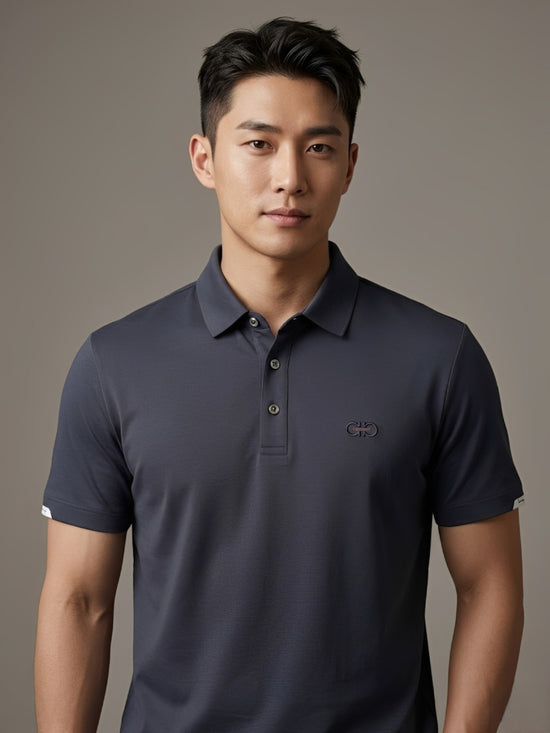 Salvatore Ferragamo Polo Style T-Shirt -Blue