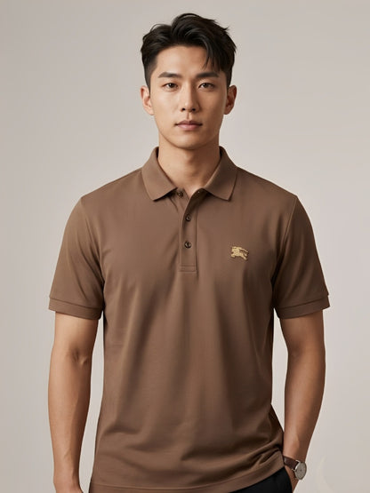 Burberry Polo Style T-Shirt -Brown