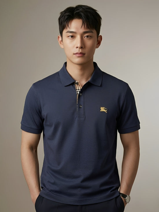 Burberry Polo Style T-Shirt -Blue