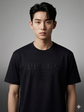 Prada Style Round Neck T-Shirt -Black