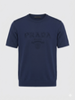 Prada Style Round Neck T-Shirt -Blue