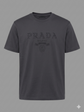 Prada Style Round Neck T-Shirt -Gray