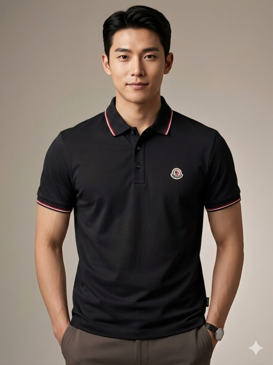 Moncler polo style T-shirt -Black