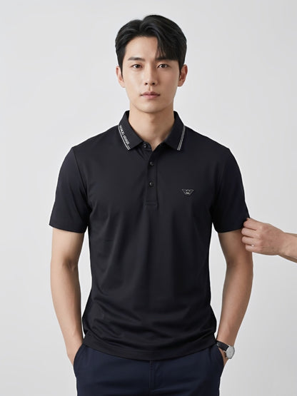 Giorgio Armani Polo Style T-Shirt -Black