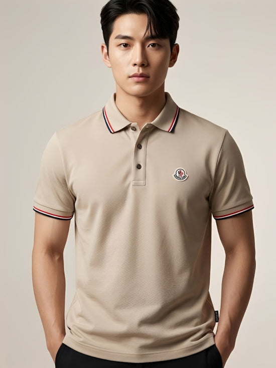 Moncler polo style T-shirt -Beige